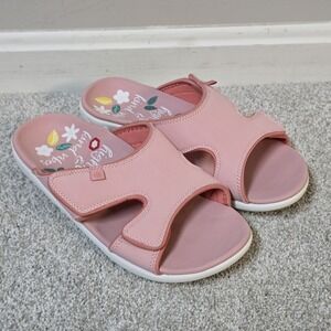 Spenco Womens Kholo High Fives Comfort Support Orthotic Slide Sandals Coral Sz 8